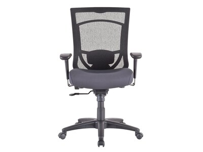 Tempur-Pedic TP7000 Mesh Back Fabric Task Chair, Black and Agate Gray (TP7000-AGATE)