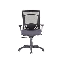 Tempur-Pedic TP7000 Mesh Back Fabric Task Chair, Black and Agate Gray (TP7000-AGATE)