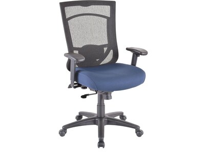 Tempur-Pedic TP7000 Mesh Back Fabric Task Chair, Black and Cobalt (TP7000-COBALT)