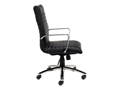 Offices to Go Faux Leather Executive Chair, Black (OTG11730B)