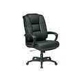 Office Star EX Series Leather Executive Chair, Black (EX5162-G13)