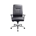 Tempur-Pedic TP1001 Bonded Leather Executive Chair, Silver and Black (TP1001-BLK)