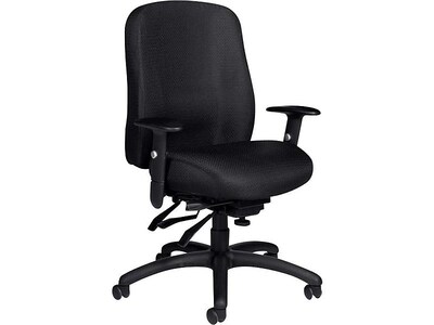 Global OTG Fabric Task Chair, Patterned Black (OTG11710-QL10)