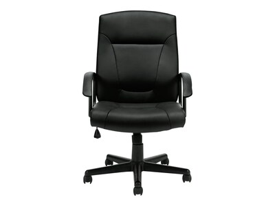 Offices To Go Faux Leather Task Chair, Black (OTG11776B)