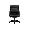 Offices To Go Faux Leather Task Chair, Black (OTG11776B)
