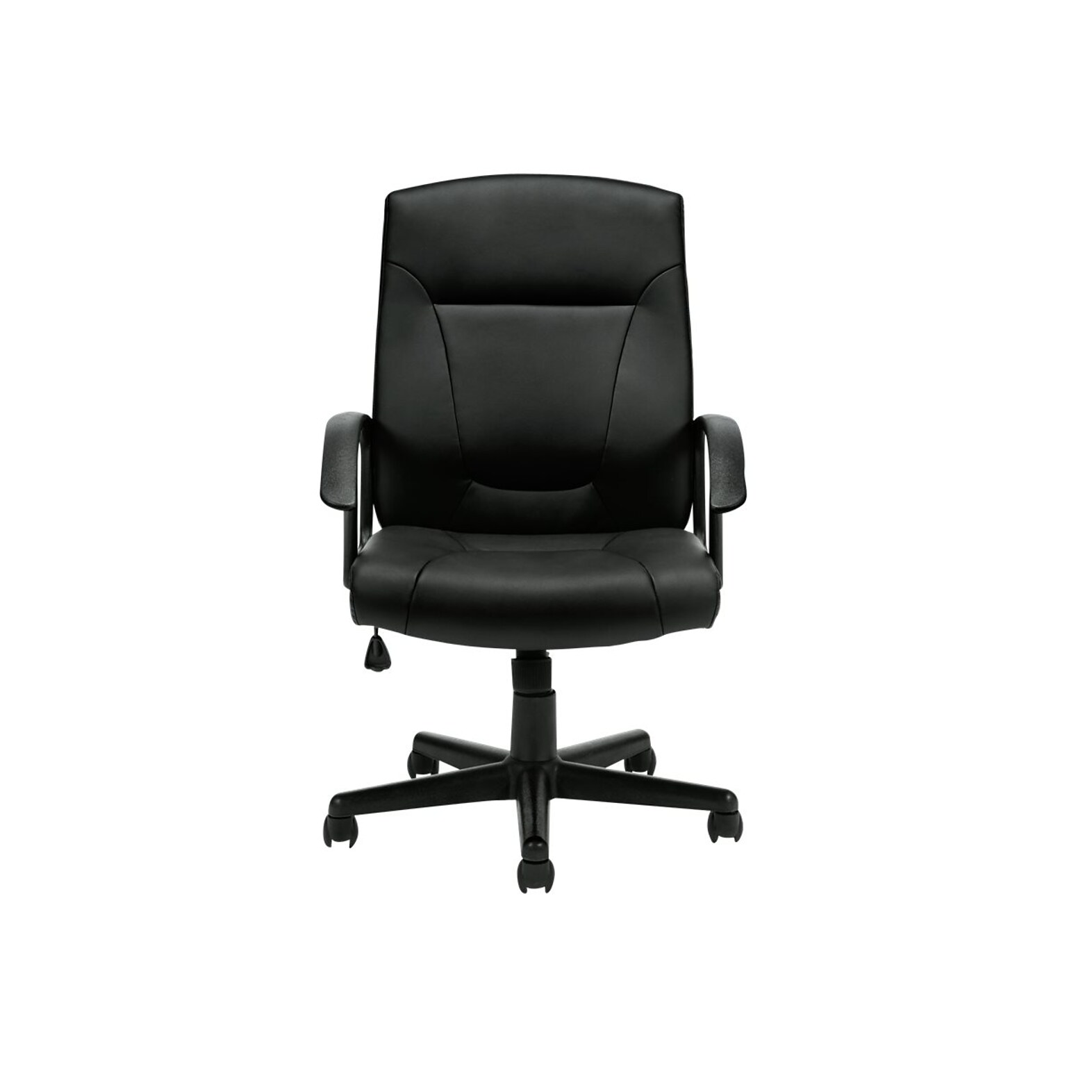 Offices To Go Faux Leather Task Chair, Black (OTG11776B)