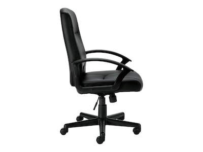 Offices To Go Faux Leather Task Chair, Black (OTG11776B)