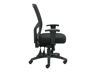 Offices to Go Fabric Task Chair, Mesh Black and Patterned Black (OTG11769B)
