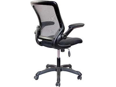 Techni Mobili Fabric Computer and Desk Chair, Black (RTA-8050-BK)