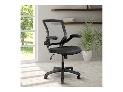 Techni Mobili Fabric Computer and Desk Chair, Black (RTA-8050-BK)