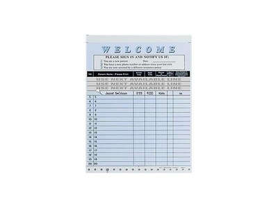Medical Arts Press 2-Part Privacy Sign-In Sheets, 125/Pack (20315)