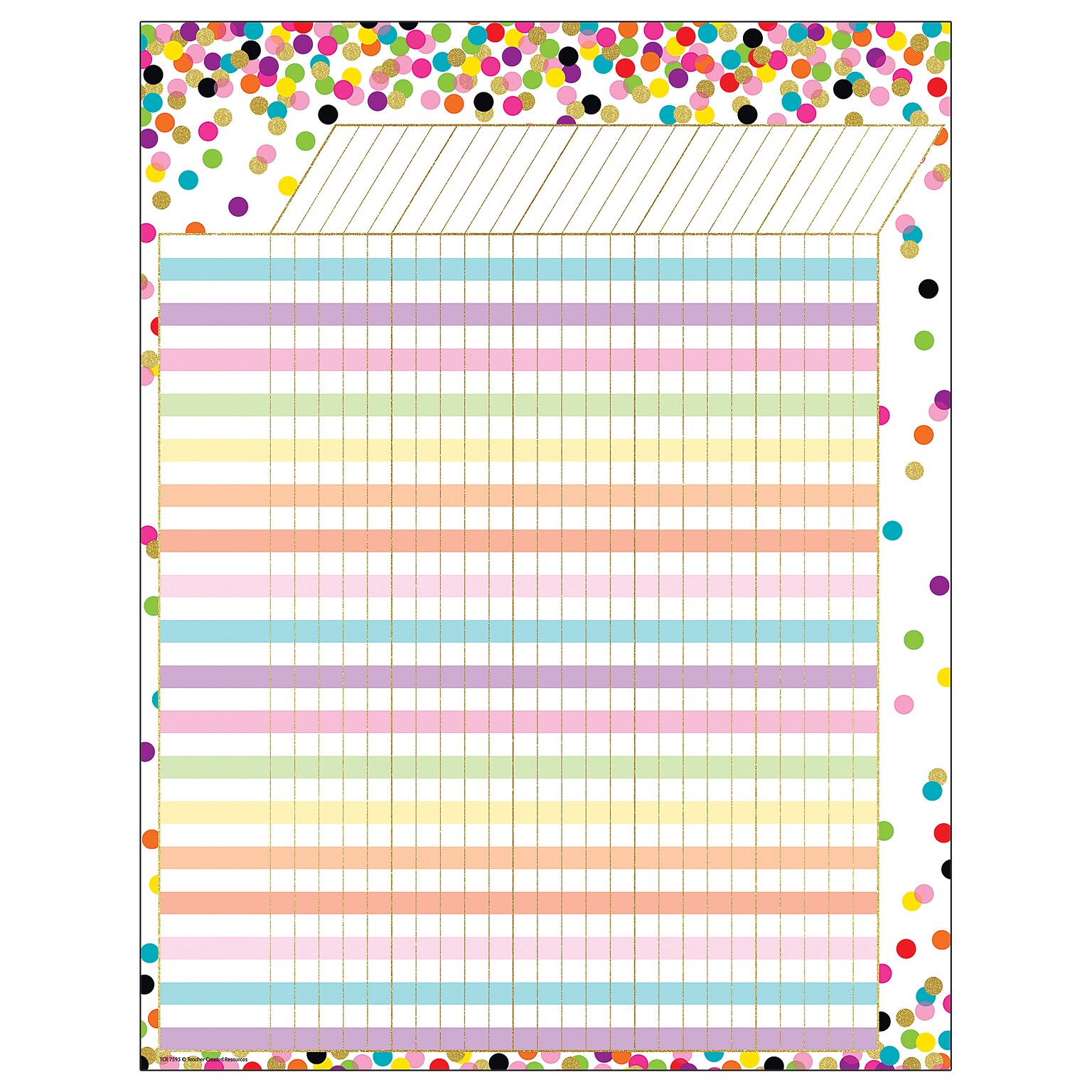 Teacher Created Resources Confetti Incentive Chart, 22 x 17, Pack of 12 (TCR7595)