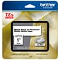 Brother P-touch TZe-M251 Laminated Premium Label Maker Tape, 1" x 26-2/10', Black on Matte White (TZe-M251)