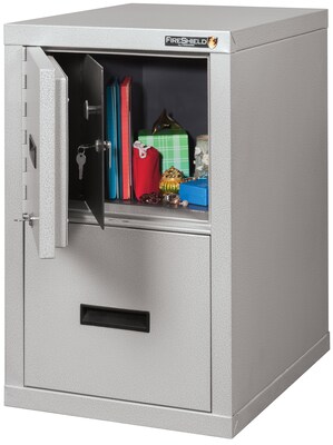 FireKing® FireShield 2-Drawer Vertical File Cabinet, Letter/Legal, Diamond Stone (2S1822-DDSSF)