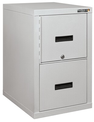 FireKing® FireShield 2-Drawer Vertical File Cabinet, Letter/Legal, Arctic White (2S1822-DDSSF)