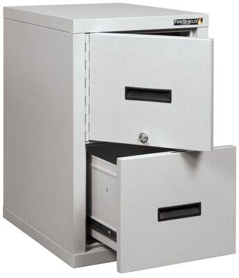 FireKing® FireShield 2-Drawer Vertical File Cabinet, Letter/Legal, Diamond Stone (2S1822-DDSSF)
