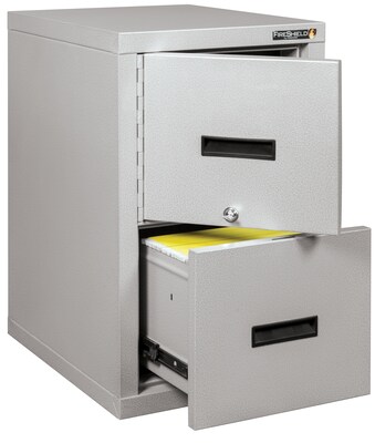 FireKing® FireShield 2-Drawer Vertical File Cabinet, Letter/Legal, Diamond Stone (2S1822-DDSSF)