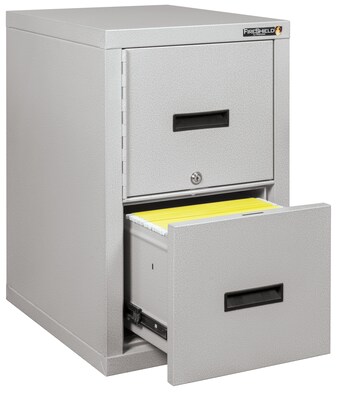 FireKing® FireShield 2-Drawer Vertical File Cabinet, Letter/Legal, Arctic White (2S1822-DDSSF)