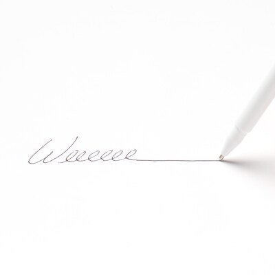 Poppin White Signature Ballpoint Pen, Black Ink, 100/Set (104607)