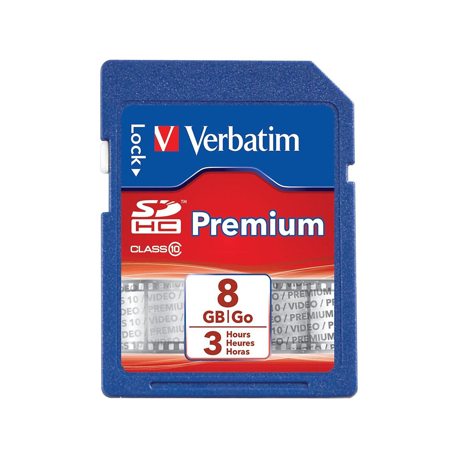 Verbatim Premium 8GB SDHC Memory Card, Class 10, UHS-I (VTM96318)