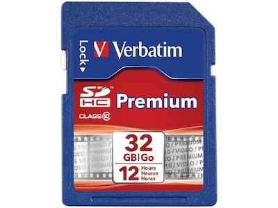 Verbatim Premium 32GB SDHC Memory Card, Class 10, UHS-I (VTM96871)