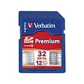 Verbatim Premium 32GB SDHC Memory Card, Class 10, UHS-I (VTM96871)