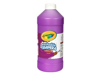 Crayola Artista II Washable Tempera Paint, Assorted, 16 oz., 12/Carton (54-8216)