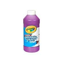 Crayola Washable Kids Paint, Assorted, 16 oz., 12/Carton (54-9718)