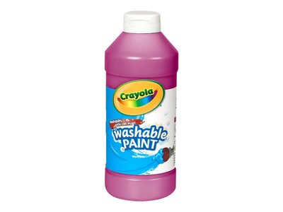 Crayola Washable Paint, Assorted, 16 oz, 12 per Set