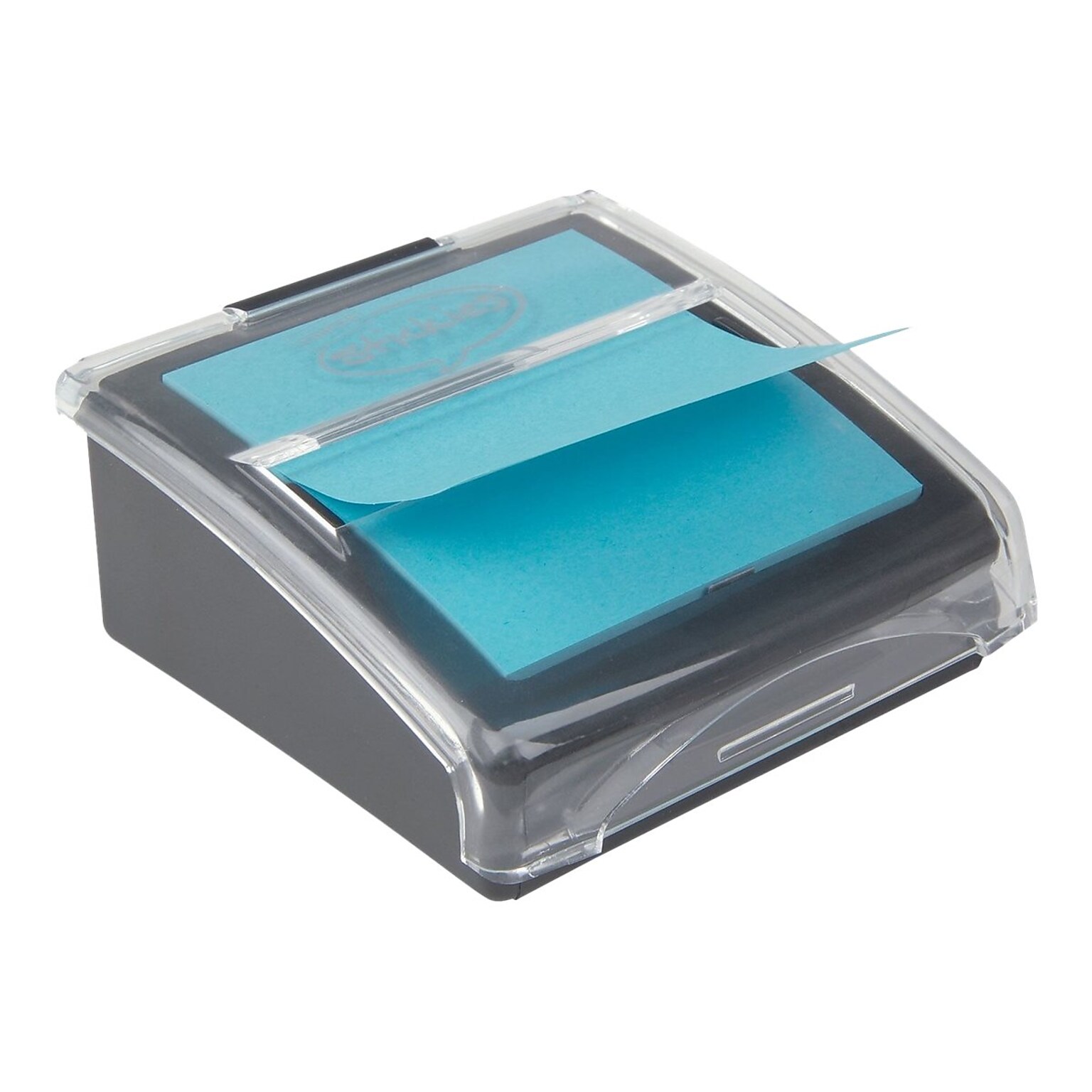 Staples Pop-Up Dispenser for 3x3 Sticky Notes, Black/Clear (35249)