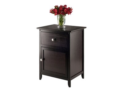 Winsome Eugene 18.9"W x 14.96"D Accent Table, Espresso (92815)