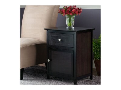 Winsome Eugene 18.9"W x 14.96"D Accent Table, Espresso (92815)