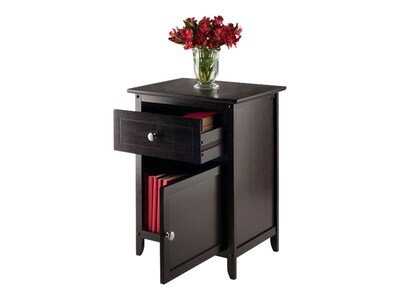 Winsome Eugene 18.9"W x 14.96"D Accent Table, Espresso (92815)