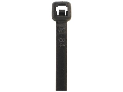 Box Partners Cable Ties, Black, 100/Case (CTUV8120)