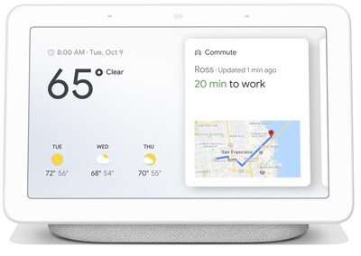 Google Home Hub, Smart Home Controller, White (2018) (GA00516-US)