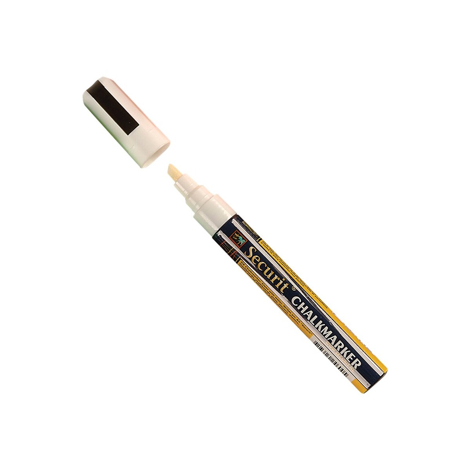 Deflect-O Wet Erase Marker, Chisel Point, White, 4/Pack (SMA510-V4-WT)