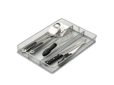 Honey-Can-Do Steel Mesh Utensil Tray, Silver (KCH-02157)