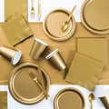 Creative Converting Gold Party Supplies Kit (DTC3276X2A)