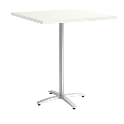 Union & Scale™ Workplace2.0™ Multipurpose 36 Square Silver Mesh Laminate Bistro Height Silver Base