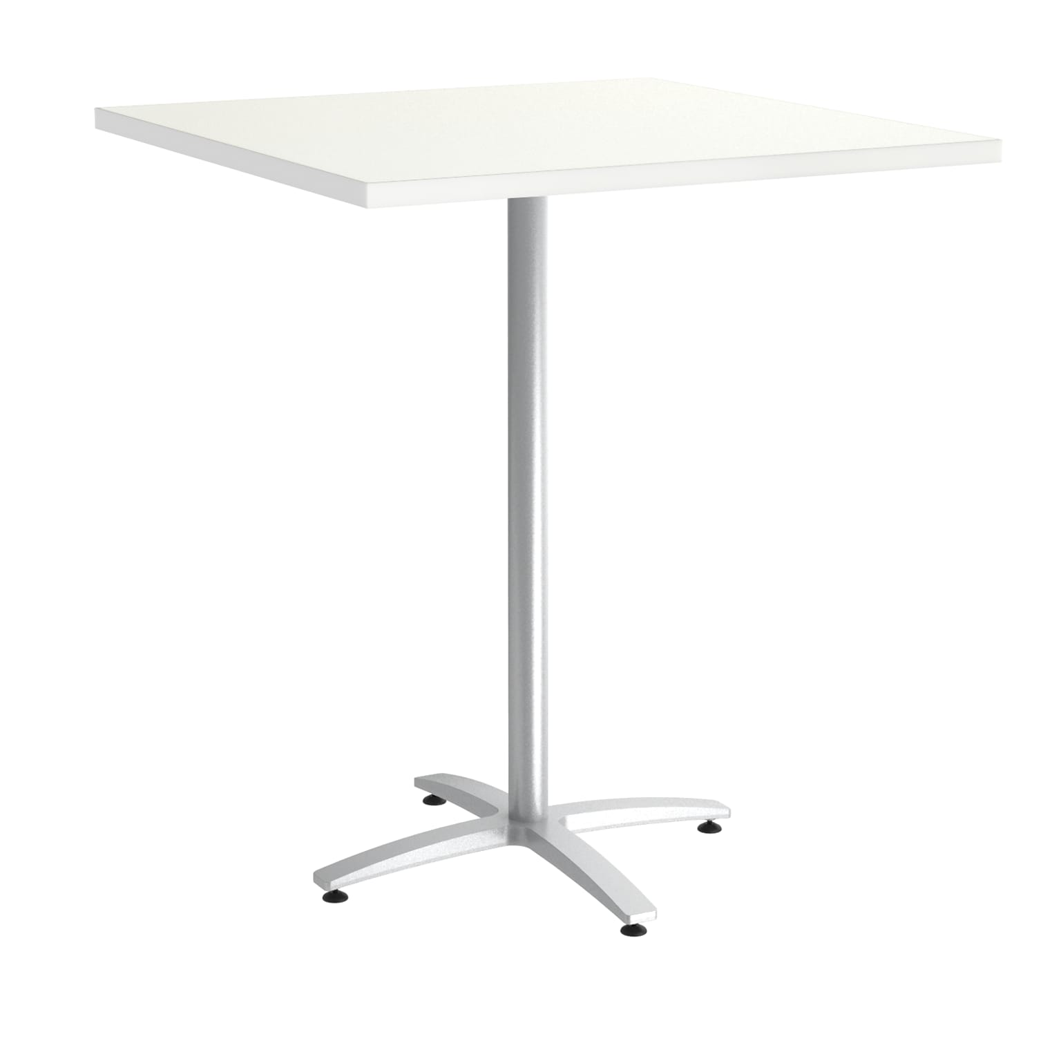 Union & Scale™ Workplace2.0™ Multipurpose 36 Square Silver Mesh Laminate Bistro Height Silver Base Table (54834)
