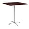 Union & Scale Workplace2.0™ Multipurpose 36 Square Mahogany Laminate Bistro Height Silver Base Tabl