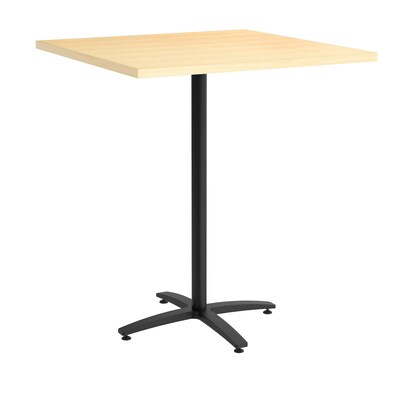 Union & Scale™ Workplace2.0™ Multipurpose 36 Square Natural Maple Laminate Bistro Height Black Base