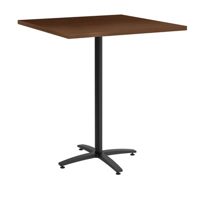 Union & Scale Workplace2.0™ Multipurpose 36 Square Shaker Cherry Laminate Bistro Height Black Base