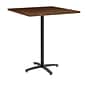 Union & Scale Workplace2.0™ Multipurpose 36" Square Shaker Cherry Laminate Bistro Height Black Base Table (54841)