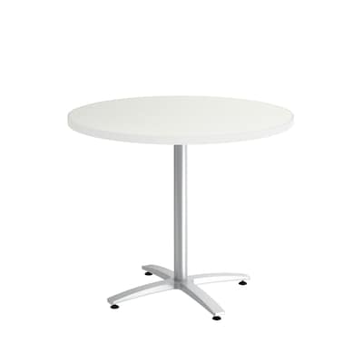 Union & Scale™ Workplace2.0™ Multipurpose 36 Round Silver Mesh Laminate Seated Height Silver Base T