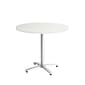 Union & Scale™ Workplace2.0™ Multipurpose 36" Round Silver Mesh Laminate Seated Height Silver Base Table (54785)