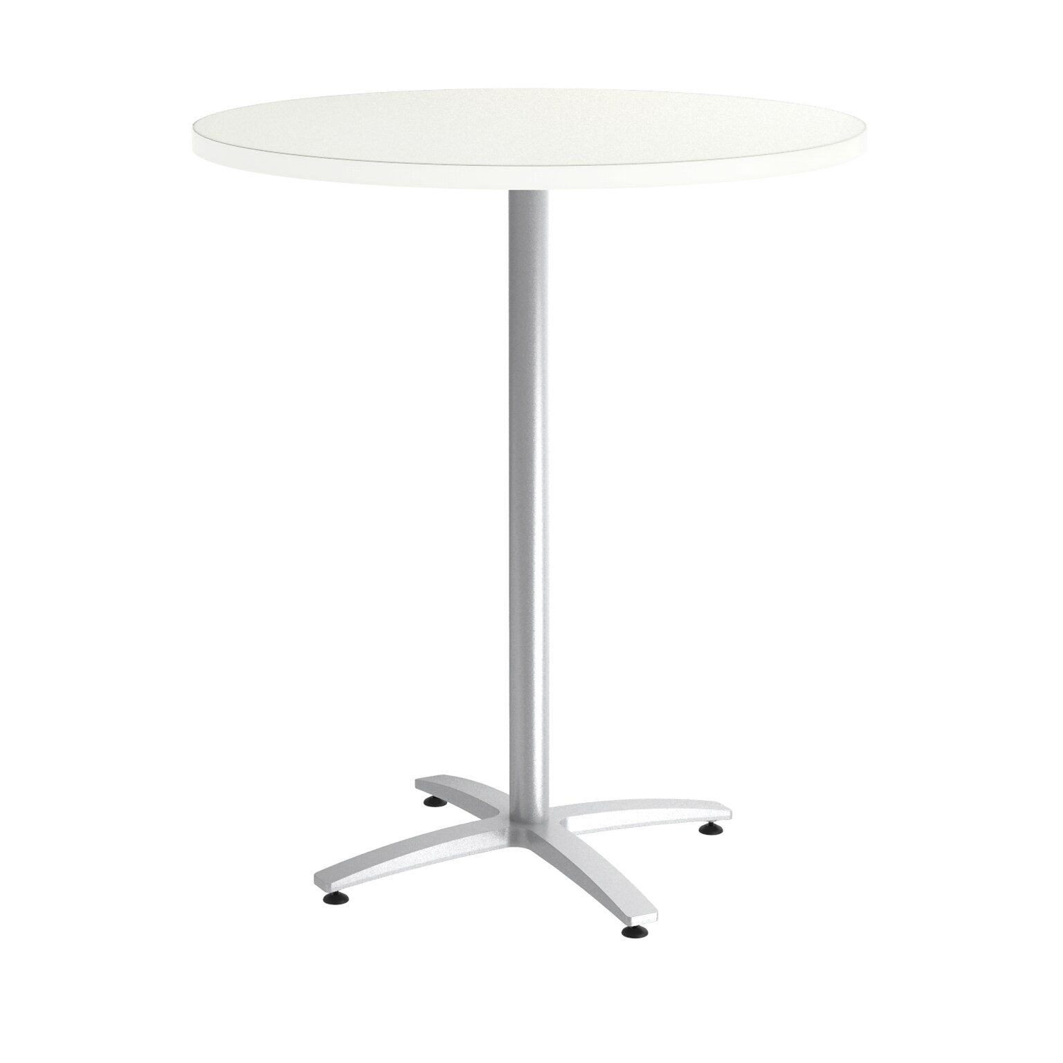 Union & Scale™ Multipurpose 36 Round Silver Mesh Laminate Bistro Height Silver Base Table (54795)