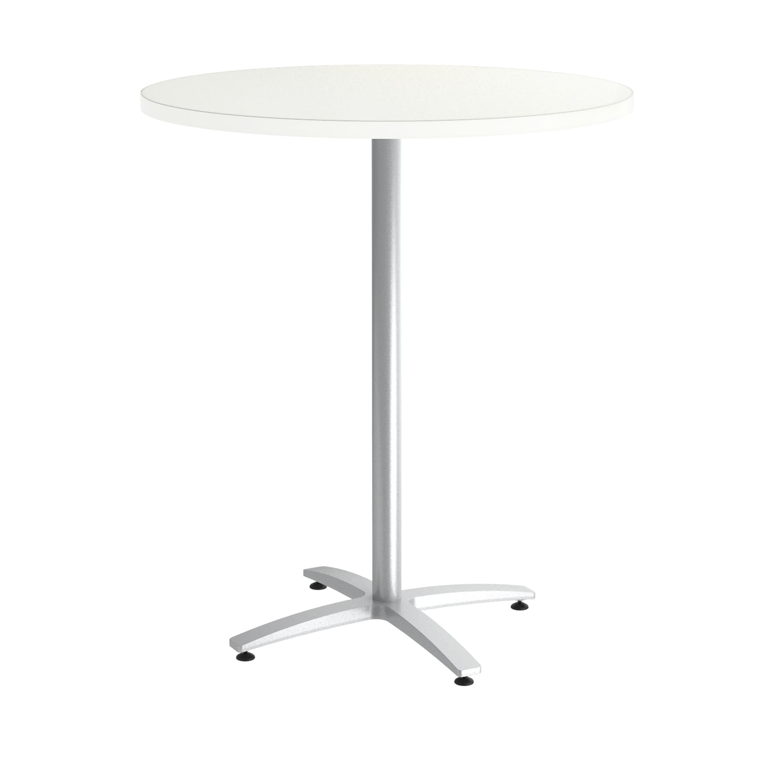 Union & Scale™ Workplace2.0™ Multipurpose 36 Round Silver Mesh Laminate Bistro Height Silver Base Table (54795)