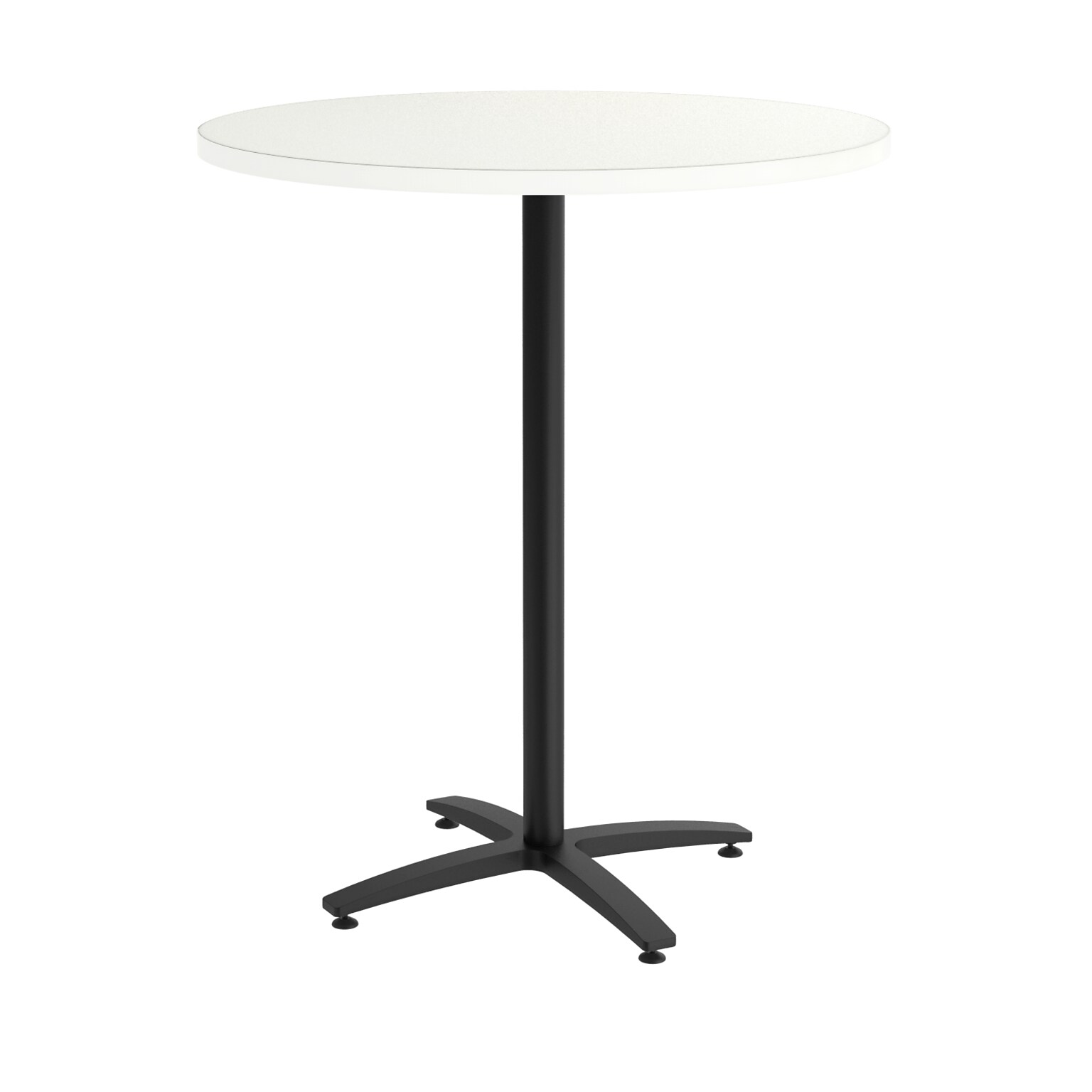 Union & Scale™ Workplace2.0™ Multipurpose 36 Round Silver Mesh Laminate Bistro Height Black Base Table (54796)