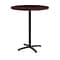 Union & Scale Workplace2.0™ Multipurpose 36 Round Mahogany Laminate Bistro Height Black Base Table